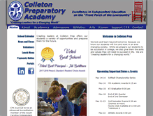 Tablet Screenshot of colletonprep.org